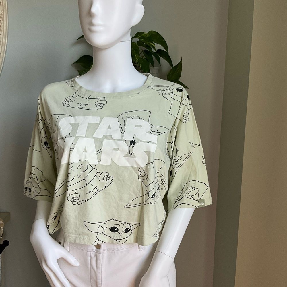Star Wars Green Vintage Logo Cropped Tee